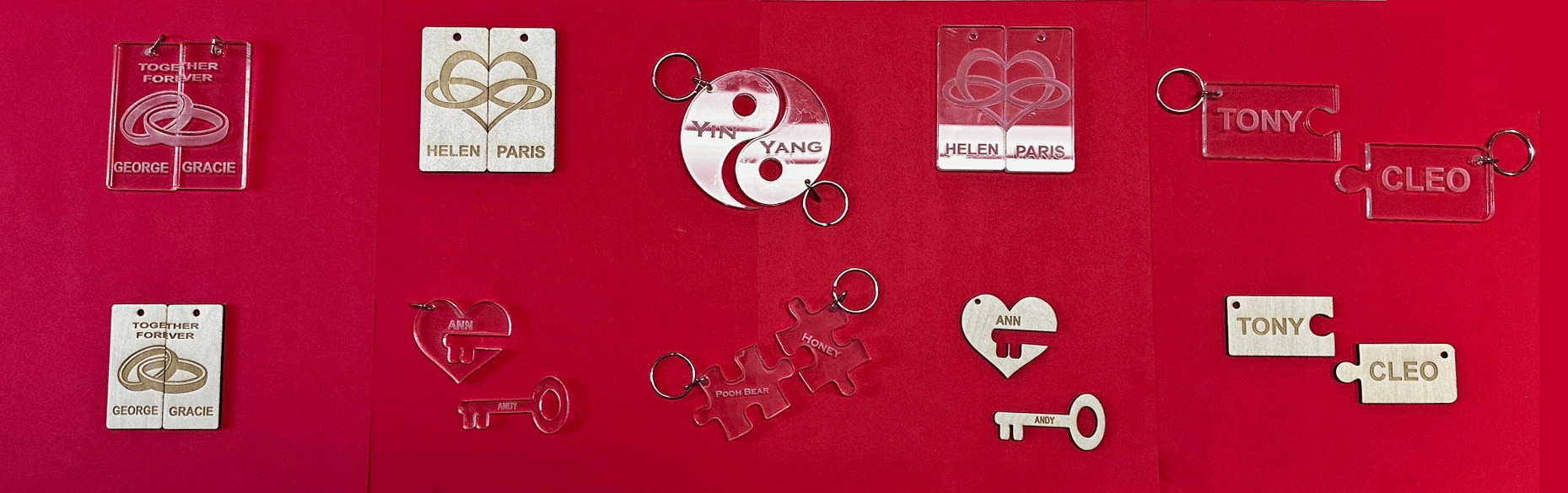 Couples key rings samples